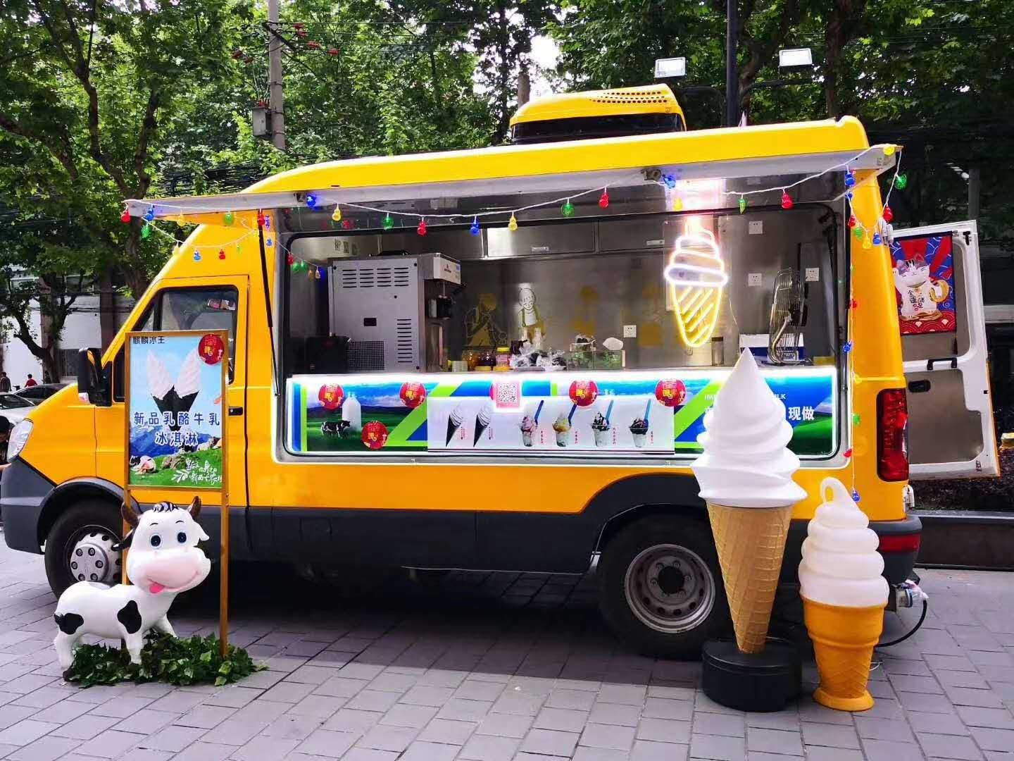 无锡冰淇淋车派发炒酸奶美食集市租赁爆米花关东煮棉花糖等小吃美食节承包活动